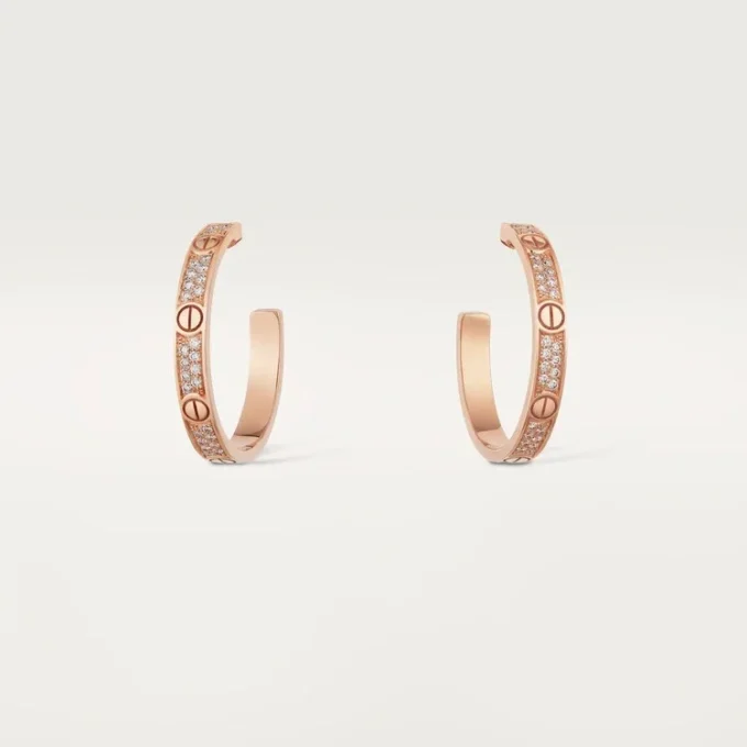 Cercei Love – Aur roz, Diamante – Cartier