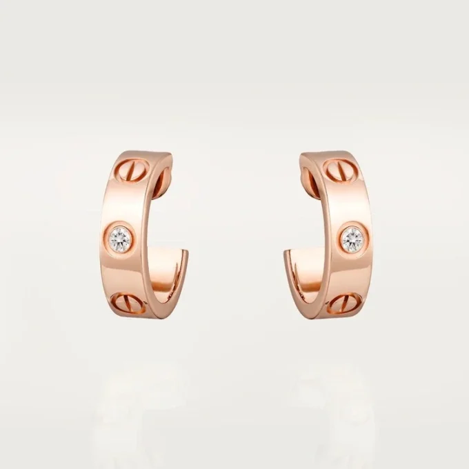 Cercei Love – Aur roz, Diamante – Cartier