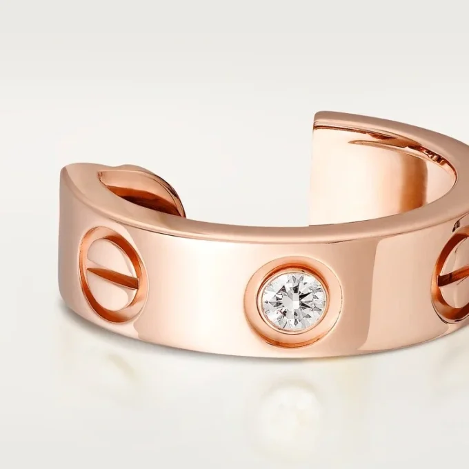 Cercei Love – Aur roz, Diamante – Cartier