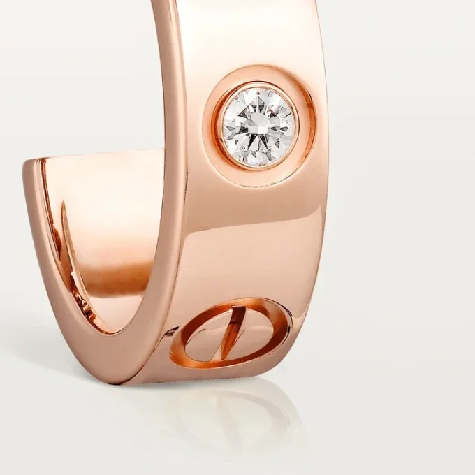 Cercei Love – Aur roz, Diamante – Cartier