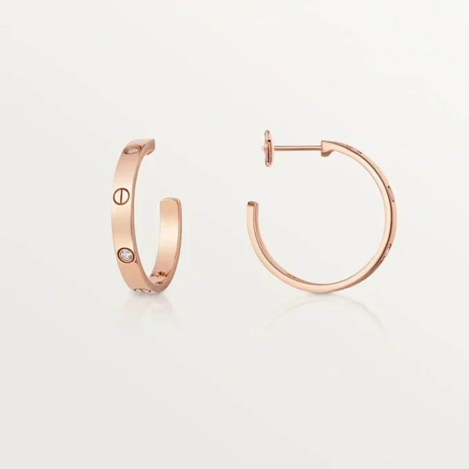 Cercei Love – Aur roz, Diamante – Cartier