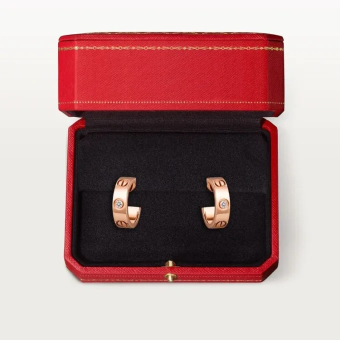 Cercei Love – Aur roz, Diamante – Cartier