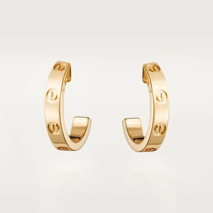 Cercei Love Hoop – Aur galben, model mic | Cartier Us