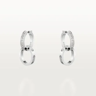 Cercei Love, multiwear, semi-pavés