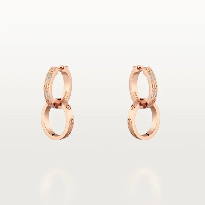 Cercei Love, multiwear, semi-pavés