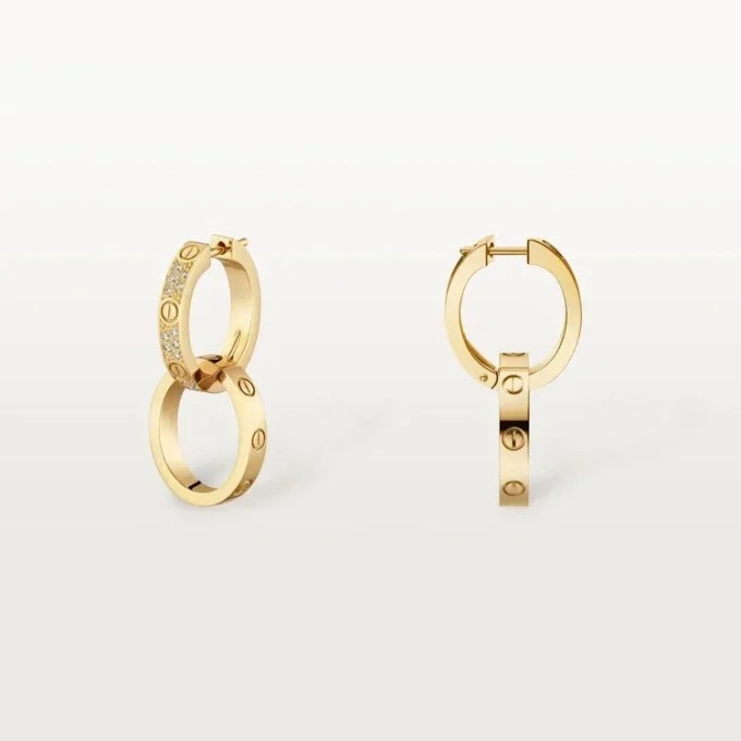 Cercei Love, multiwear, semi-pavés