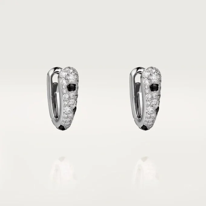Cercei mici cu diamante Panthere, aur alb | Cartier Us