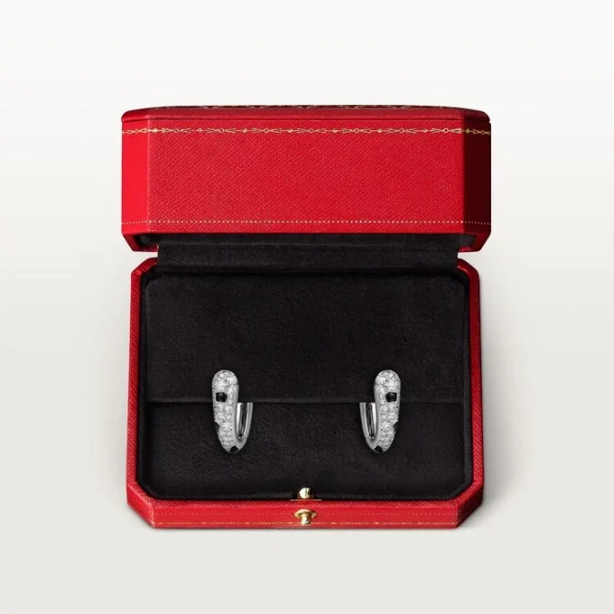 Cercei mici cu diamante Panthere, aur alb | Cartier Us