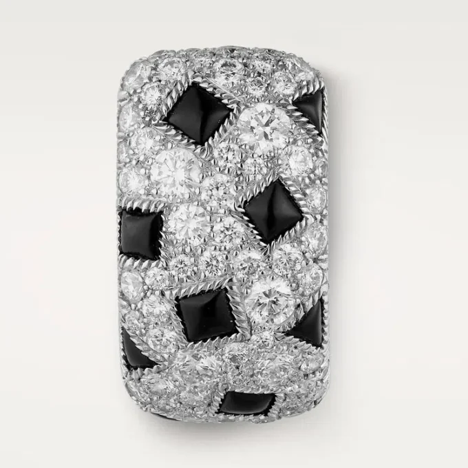 Cercei Panthere De Cartier – Aur alb, onix, diamante – Cartier