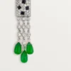 Cercei Panthere De Cartier – Aur alb, smaralde, onix, diamante – Cartier