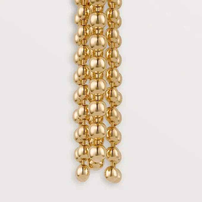 Cercei Panthere De Cartier – Aur galben, diamante, granate tsavorite, onix – Cartier