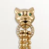 Cercei Panthere De Cartier – Aur galben, diamante, granate tsavorite, onix – Cartier
