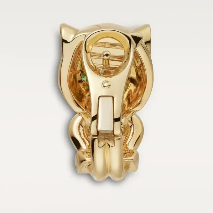 Cercei Panthere De Cartier – Aur galben, lac, diamante, granate tsavorite, onix – Cartier