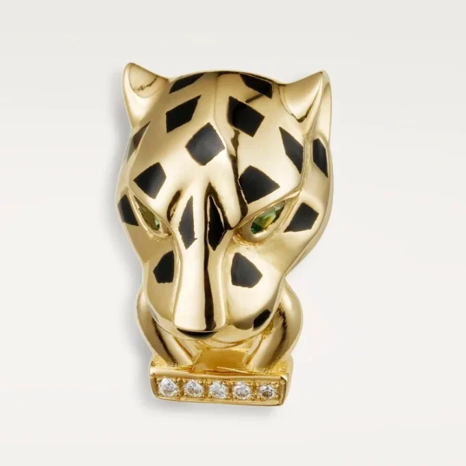Cercei Panthere De Cartier – Aur galben, lac, diamante, granate tsavorite, onix – Cartier