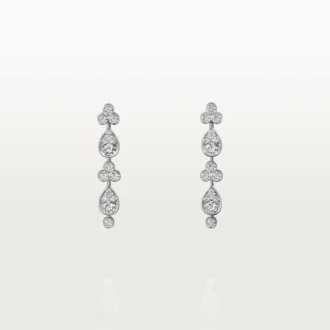 Cercei Pluie De Cartier – Aur alb, Diamante – Cartier