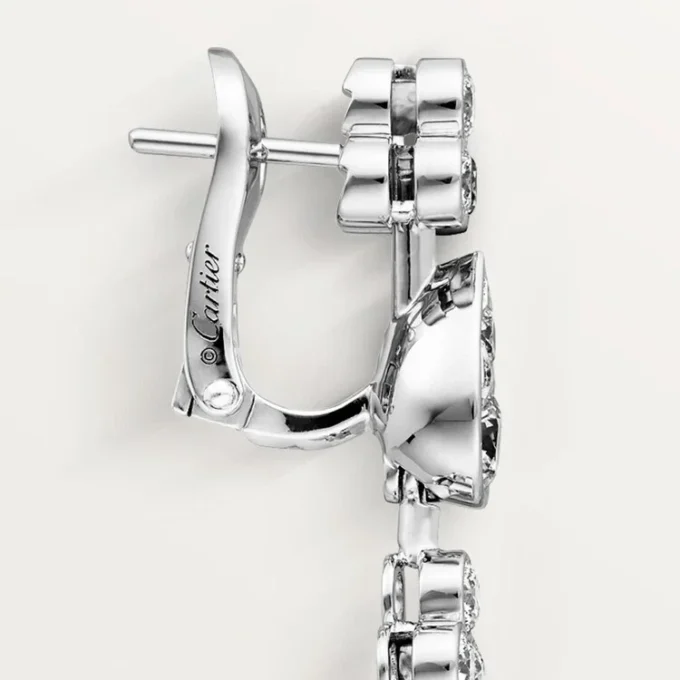 Cercei Pluie De Cartier – Aur alb, Diamante – Cartier