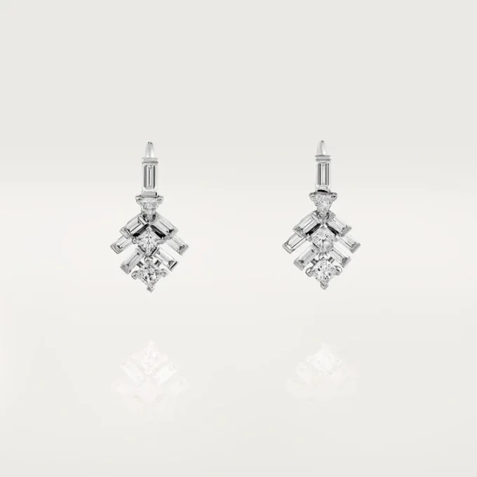 Cercei Reflection De Cartier – Aur alb, Diamante – Cartier