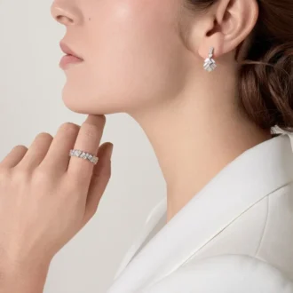 Cercei Reflection De Cartier – Aur alb, Diamante – Cartier