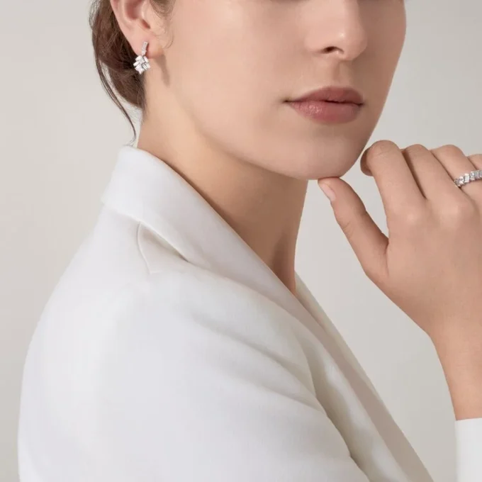 Cercei Reflection De Cartier – Aur alb, Diamante – Cartier