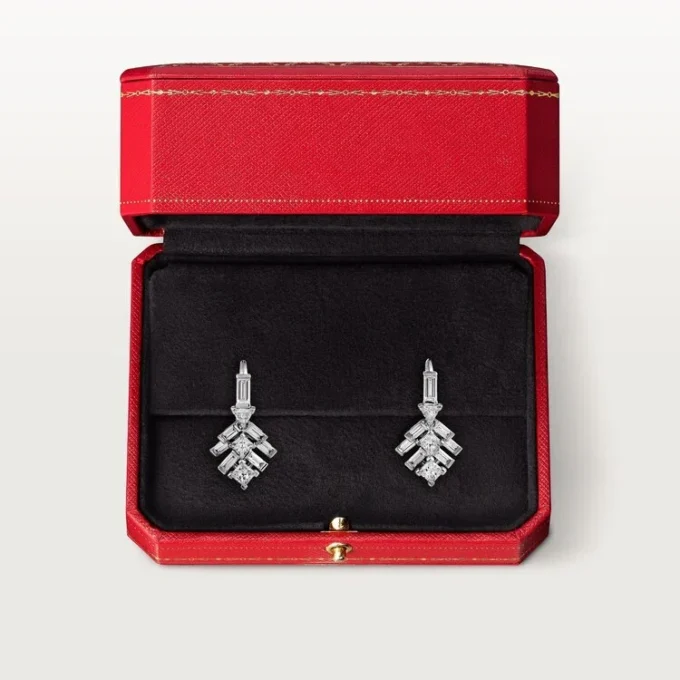 Cercei Reflection De Cartier – Aur alb, Diamante – Cartier