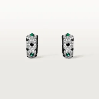 Cercei [Sur]Naturel – Aur alb, smaralde, onix, diamante – Cartier