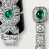 Cercei [Sur]Naturel – Aur alb, smaralde, onix, diamante – Cartier