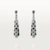 Cercei [Sur]Naturel – Aur alb, smaralde, onix, diamante – Cartier