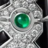 Cercei [Sur]Naturel – Aur alb, smaralde, onix, diamante – Cartier