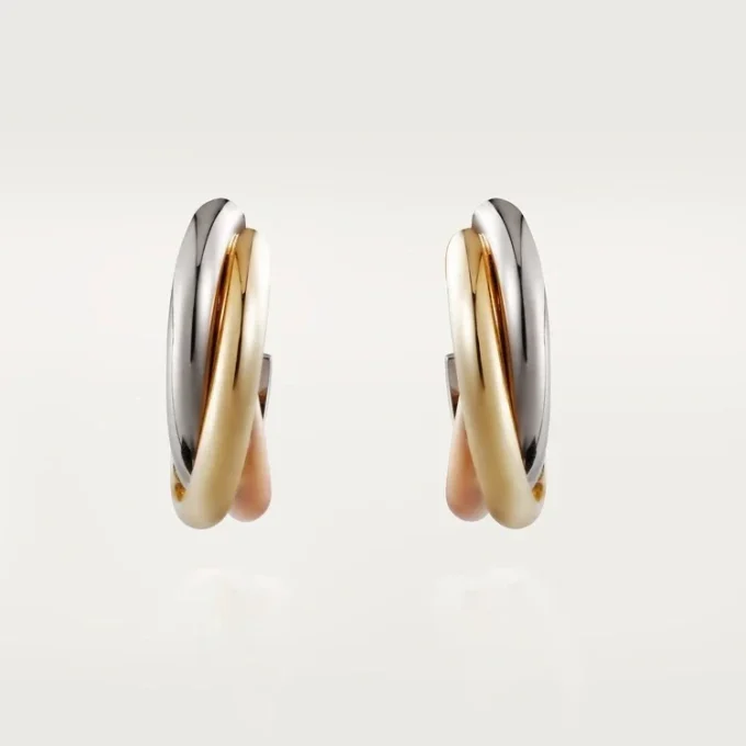 Cercei Trinity – Aur alb, Aur galben, Aur roz – Cartier