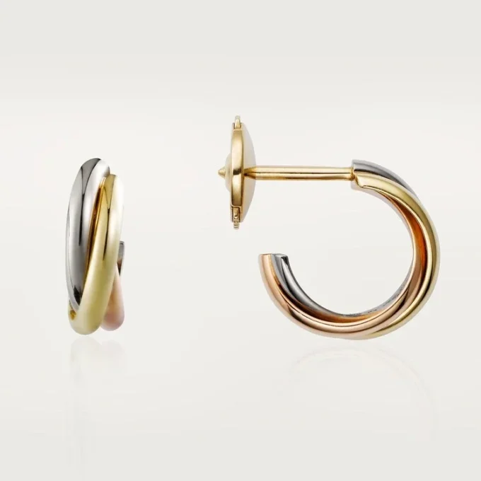 Cercei Trinity – Aur alb, Aur galben, Aur roz – Cartier