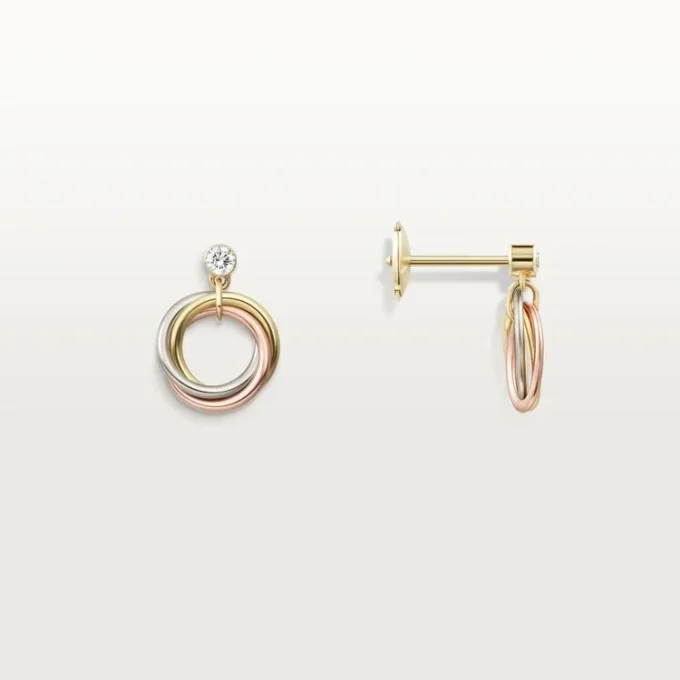 Cercei Trinity, diamante tăiate în stil briliant