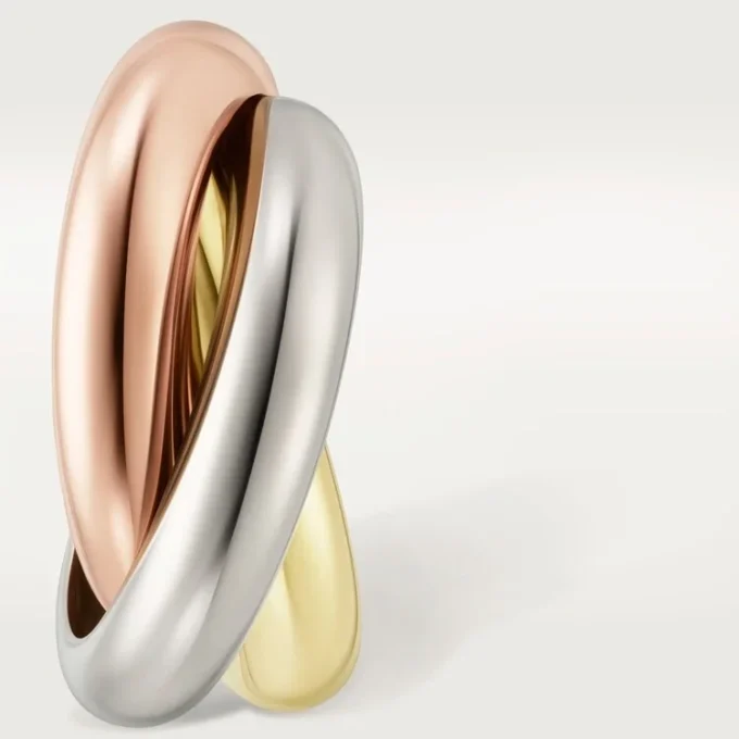 Cercei Trinity Hoop din aur tricolor | Cartier Us
