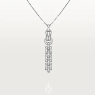 Colier Agrafe – Aur alb, Diamante – Cartier