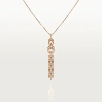 Colier Agrafe – Aur roz, Diamante – Cartier