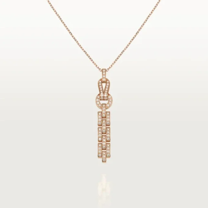 Colier Agrafe – Aur roz, Diamante – Cartier Colier Agrafe – Aur roz, Diamante – Cartier
