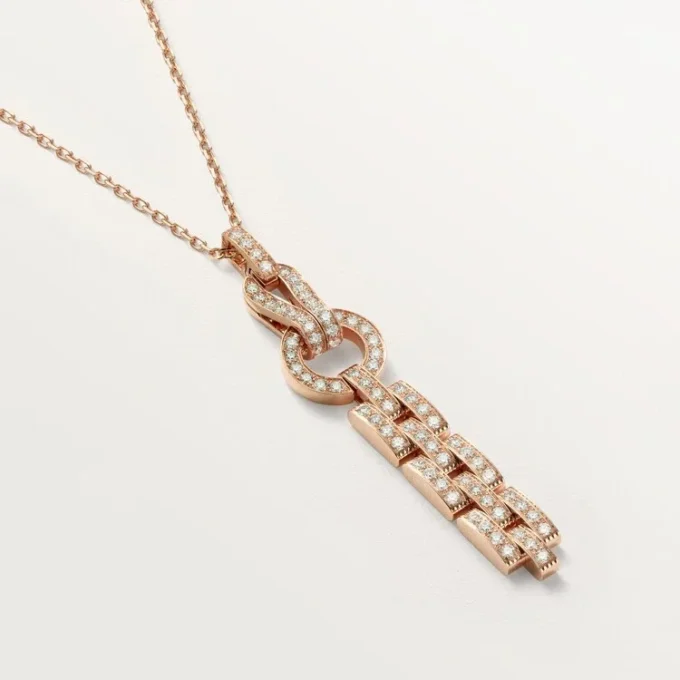 Colier Agrafe – Aur roz, Diamante – Cartier Colier Agrafe – Aur roz, Diamante – Cartier