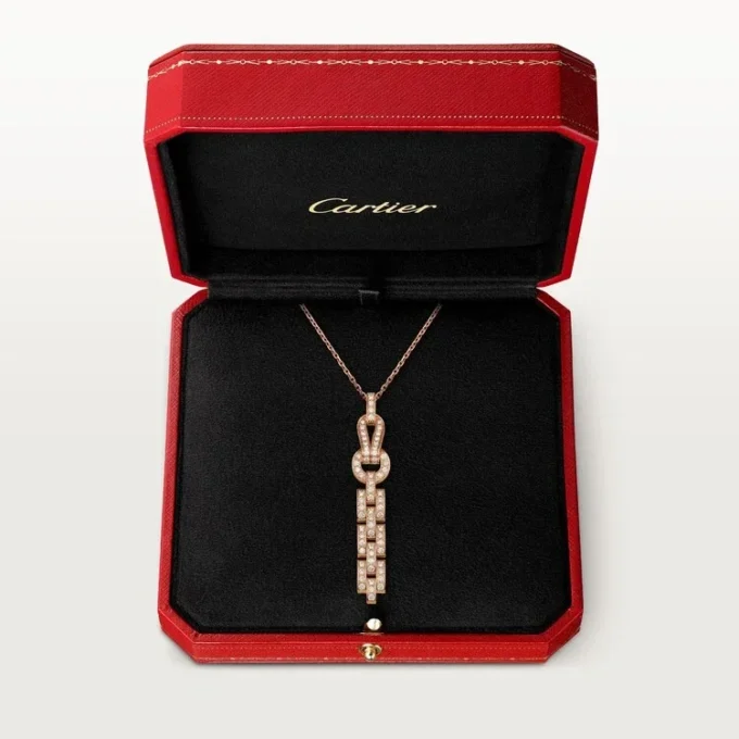 Colier Agrafe – Aur roz, Diamante – Cartier Colier Agrafe – Aur roz, Diamante – Cartier