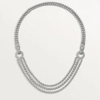 Colier Agrafe, diamante tăiate în stil briliant, pavate