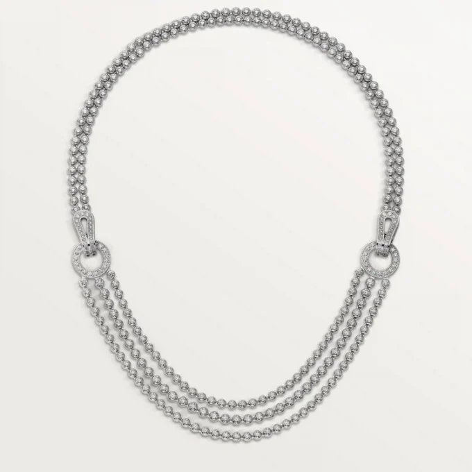 Colier Agrafe, diamante tăiate în stil briliant, pavate Colier Agrafe, diamante tăiate în stil briliant, pavate
