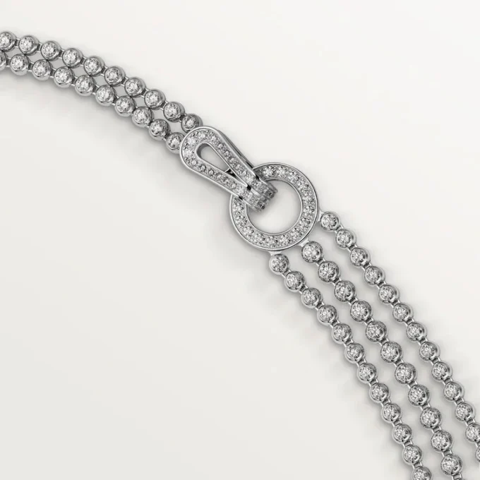 Colier Agrafe, diamante tăiate în stil briliant, pavate Colier Agrafe, diamante tăiate în stil briliant, pavate