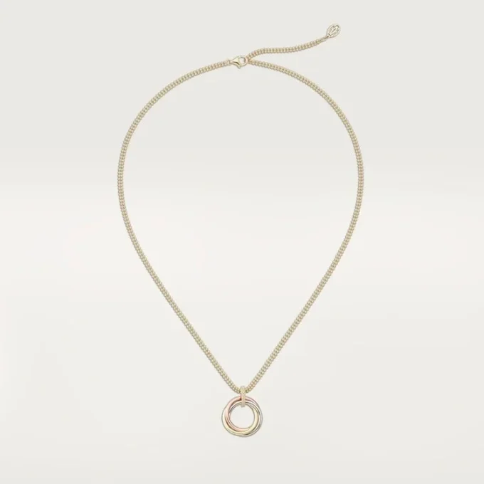 Colier cu lanț Trinity cu diamante din aur tricolor | Cartier Us