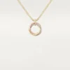 Colier cu lanț Trinity cu diamante din aur tricolor | Cartier Us