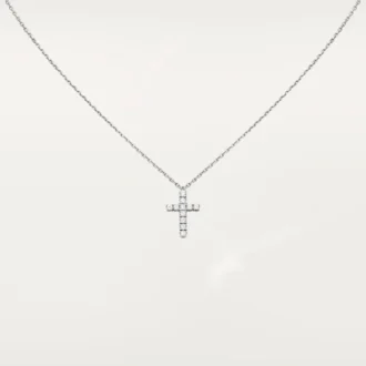 Colier cu simboluri – Aur alb, diamante – Cartier