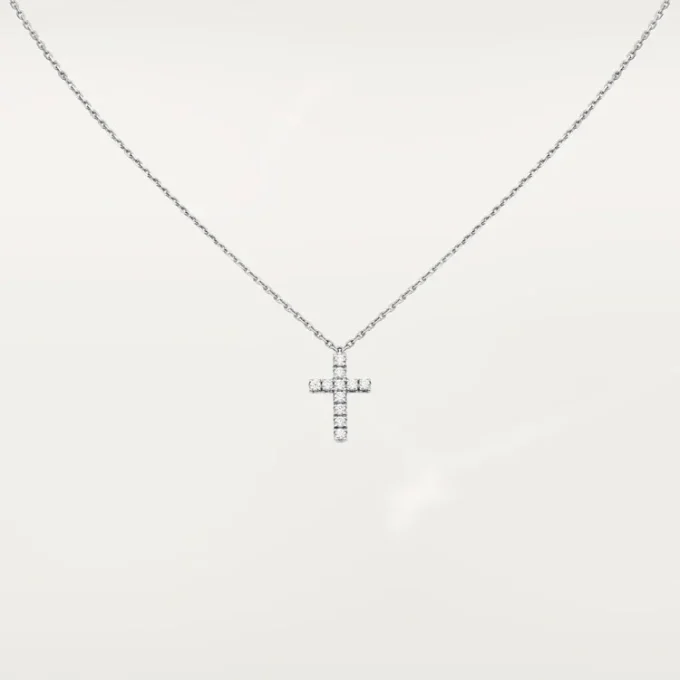 Colier cu simboluri – Aur alb, diamante – Cartier