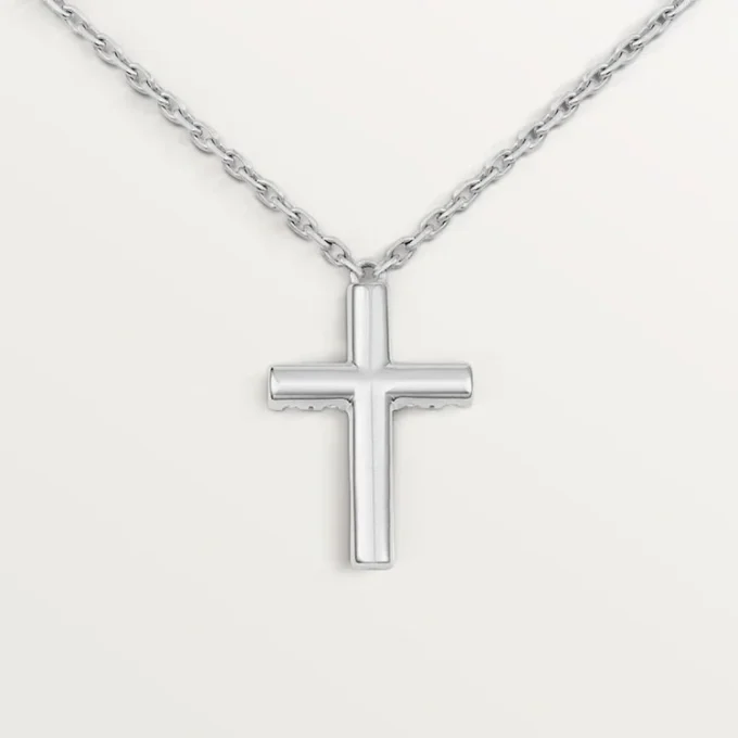 Colier cu simboluri – Aur alb, diamante – Cartier