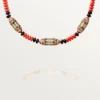 Colier de înaltă bijuterie – Aur roz, Coral, Onyx, Lac negru, Diamante – Cartier