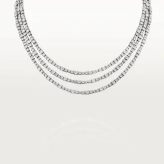 Colier Essential Lines – Aur alb, Diamante – Cartier