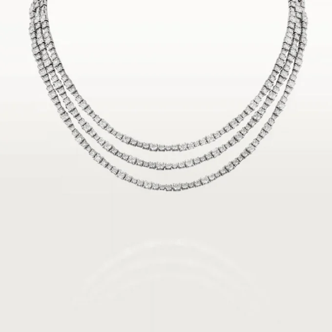 Colier Essential Lines – Aur alb, Diamante – Cartier