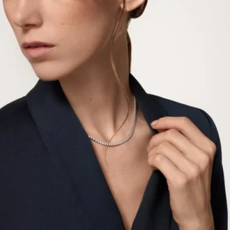 Colier Essential Lines – Aur alb, Diamante – Cartier