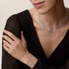 Colier Essential Lines – Aur alb, Diamante – Cartier